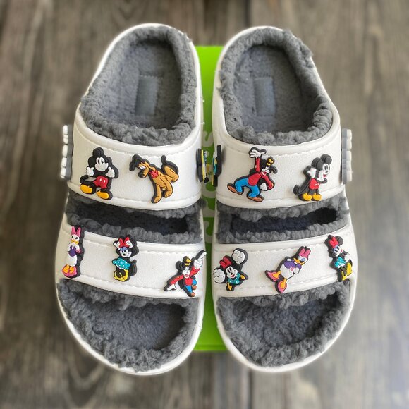 CROCS Cozy Sandals + Disney~ W8/M6 BNIB - Picture 1 of 9